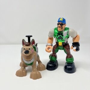 VtgFisher Price 1999 Rescue Heroes Bill Barker & Buster action figure 72958